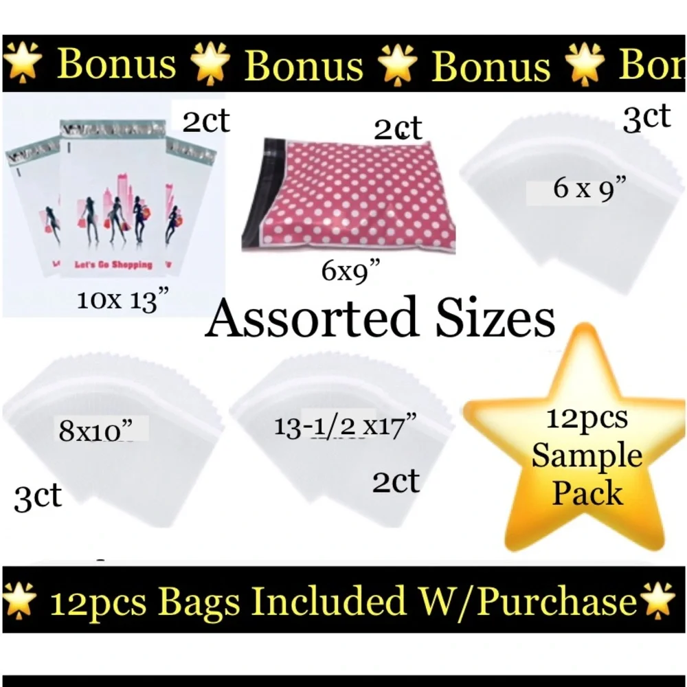 200ct~Thank you Stickers W/Bonus Bags 🌟🆕🌟 (2 For $20)
